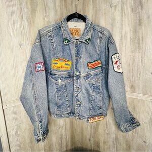 Code Bleu Vintage Denim Patch Jacket